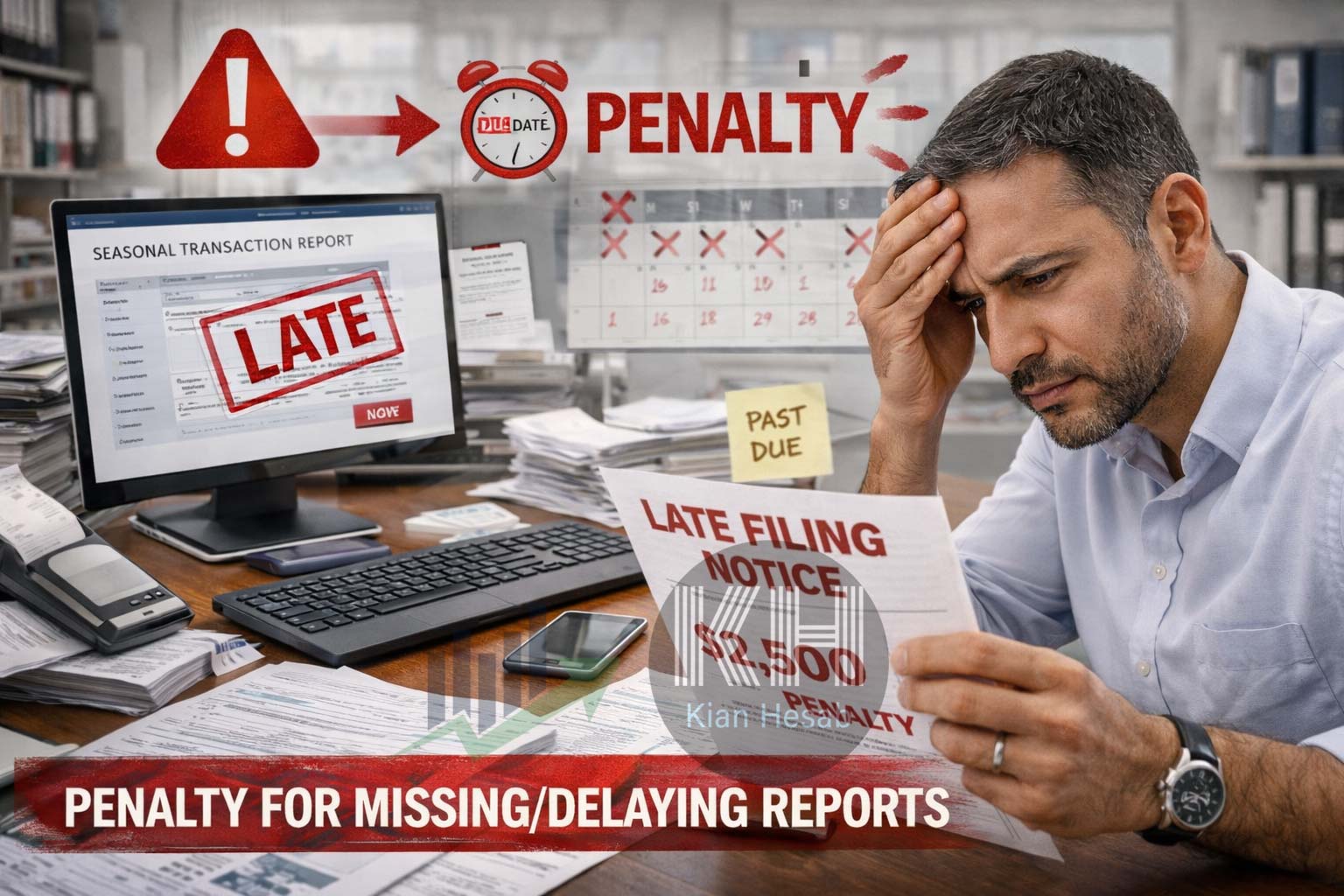 جریمه عدم ارسال معاملات فصلی یا تأخیر در گزارش فصلی